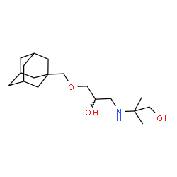 ChemSpider 2D Image | 2-{[3-(Adamantan-1-ylmethoxy)-2-hydroxypropyl]amino}-2-methyl-1-propanol | C18H33NO3