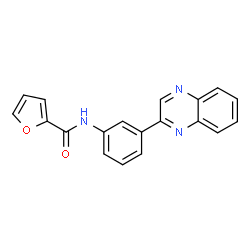 ChemSpider 2D Image | N-[3-(2-Quinoxalinyl)phenyl]-2-furamide | C19H13N3O2