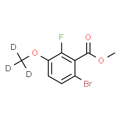 ChemSpider 2D Image | Methyl 6-bromo-2-fluoro-3-[(~2~H_3_)methyloxy]benzoate | C9H5D3BrFO3