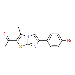 ChemSpider 2D Image | 1-[6-(4-Bromophenyl)-3-methylimidazo[2,1-b][1,3]thiazol-2-yl]ethanone | C14H11BrN2OS