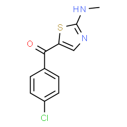 ChemSpider 2D Image | (4-Chlorophenyl)[2-(methylamino)-1,3-thiazol-5-yl]methanone | C11H9ClN2OS