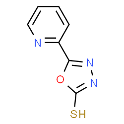 ChemSpider 2D Image | 5-(pyridin-2-yl)-1,3,4-oxadiazole-2-thiol | C7H5N3OS