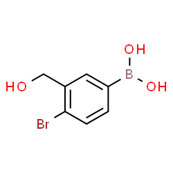 ChemSpider 2D Image | [4-Bromo-3-(hydroxymethyl)phenyl]boronic acid | C7H8BBrO3