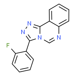 ChemSpider 2D Image | 3-(2-Fluorophenyl)[1,2,4]triazolo[4,3-c]quinazoline | C15H9FN4