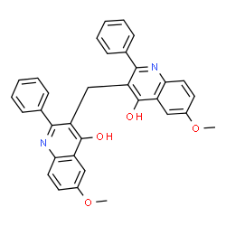 ChemSpider 2D Image | 3,3'-Methylenebis(6-methoxy-2-phenyl-4-quinolinol) | C33H26N2O4