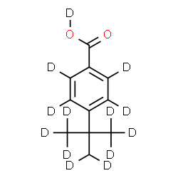 ChemSpider 2D Image | 4-[2-(~2~H_2_)Methyl(~2~H_6_)-2-propanyl](O-~2~H_5_)benzoic acid | C11HD13O2