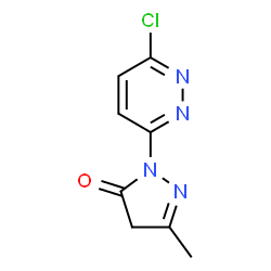 ChemSpider 2D Image | 1-(6-chloropyridazin-3-yl)-3-methyl-4,5-dihydro-1H-pyrazol-5-one | C8H7ClN4O