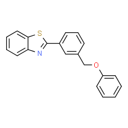 ChemSpider 2D Image | 2-[3-(Phenoxymethyl)phenyl]-1,3-benzothiazole | C20H15NOS