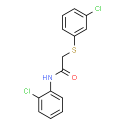 ChemSpider 2D Image | N-(2-Chlorophenyl)-2-[(3-chlorophenyl)sulfanyl]acetamide | C14H11Cl2NOS