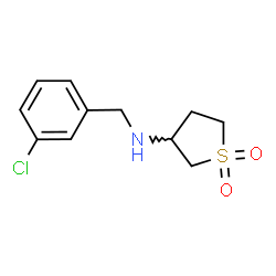 ChemSpider 2D Image | N-(3-Chlorobenzyl)tetrahydro-3-thiophenamine 1,1-dioxide | C11H14ClNO2S