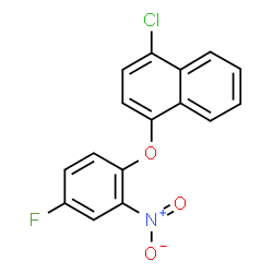 ChemSpider 2D Image | 1-Chloro-4-(4-fluoro-2-nitrophenoxy)naphthalene | C16H9ClFNO3