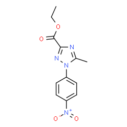 ChemSpider 2D Image | Ethyl 5-methyl-1-(4-nitrophenyl)-1H-1,2,4-triazole-3-carboxylate | C12H12N4O4