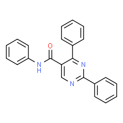 ChemSpider 2D Image | N,2,4-Triphenyl-5-pyrimidinecarboxamide | C23H17N3O