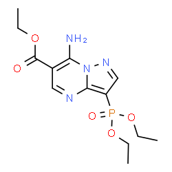 ChemSpider 2D Image | Ethyl 7-amino-3-(diethoxyphosphoryl)pyrazolo[1,5-a]pyrimidine-6-carboxylate | C13H19N4O5P