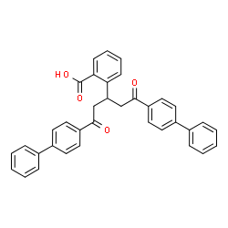 ChemSpider 2D Image | 2-[1,5-Di(4-biphenylyl)-1,5-dioxo-3-pentanyl]benzoic acid | C36H28O4