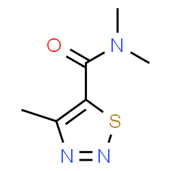 ChemSpider 2D Image | N,N,4-Trimethyl-1,2,3-thiadiazole-5-carboxamide | C6H9N3OS