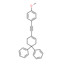 ChemSpider 2D Image | 1-[(4,4-Diphenyl-1-cyclohexen-1-yl)ethynyl]-4-methoxybenzene | C27H24O