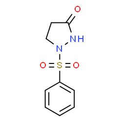 ChemSpider 2D Image | 1-(Phenylsulfonyl)-3-pyrazolidinone | C9H10N2O3S