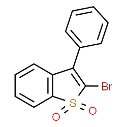 ChemSpider 2D Image | 2-Bromo-3-phenyl-1-benzothiophene 1,1-dioxide | C14H9BrO2S