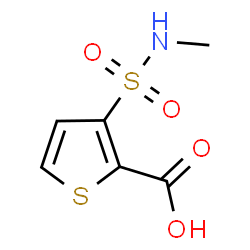 ChemSpider 2D Image | 3-(Methylsulfamoyl)-2-thiophenecarboxylic acid | C6H7NO4S2