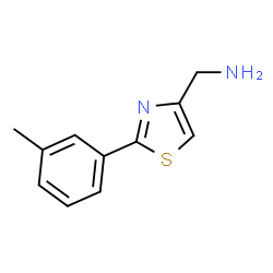 ChemSpider 2D Image | (2-(m-Tolyl)thiazol-4-yl)methanamine | C11H12N2S