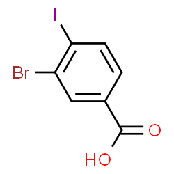 ChemSpider 2D Image | 3-Bromo-4-iodobenzoic acid | C7H4BrIO2