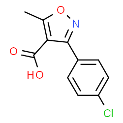 ChemSpider 2D Image | 3-(4-chlorophenyl)-5-methyl-4-isoxazolecarboxylic acid | C11H8ClNO3