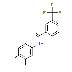 ChemSpider 2D Image | N-(3,4-Difluorophenyl)-3-(trifluoromethyl)benzamide | C14H8F5NO