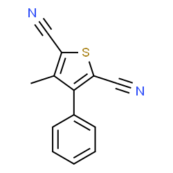 ChemSpider 2D Image | 3-Methyl-4-phenyl-2,5-thiophenedicarbonitrile | C13H8N2S