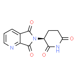 ChemSpider 2D Image | 6-[(3S)-2,6-Dioxo-3-piperidinyl]-5H-pyrrolo[3,4-b]pyridine-5,7(6H)-dione | C12H9N3O4