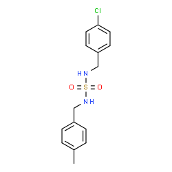 ChemSpider 2D Image | N-(4-Chlorobenzyl)-N'-(4-methylbenzyl)sulfuric diamide | C15H17ClN2O2S