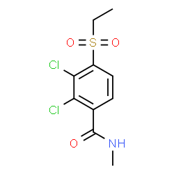 ChemSpider 2D Image | 2,3-Dichloro-4-(ethylsulfonyl)-N-methylbenzamide | C10H11Cl2NO3S