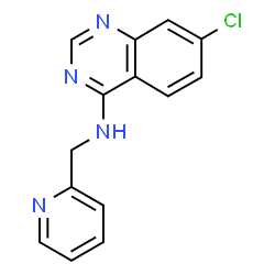 ChemSpider 2D Image | 7-Chloro-N-(2-pyridinylmethyl)-4-quinazolinamine | C14H11ClN4