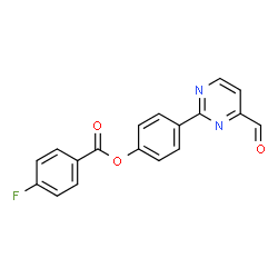 ChemSpider 2D Image | 4-(4-Formyl-2-pyrimidinyl)phenyl 4-fluorobenzoate | C18H11FN2O3