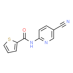 ChemSpider 2D Image | N-(5-Cyano-2-pyridinyl)-2-thiophenecarboxamide | C11H7N3OS