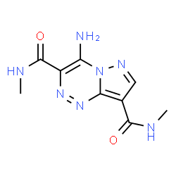 ChemSpider 2D Image | 4-Amino-N,N'-dimethylpyrazolo[5,1-c][1,2,4]triazine-3,8-dicarboxamide | C9H11N7O2