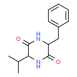 ChemSpider 2D Image | 3-Benzyl-6-isopropyl-2,5-piperazinedione | C14H18N2O2