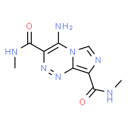 ChemSpider 2D Image | 4-Amino-N,N'-dimethylimidazo[5,1-c][1,2,4]triazine-3,8-dicarboxamide | C9H11N7O2
