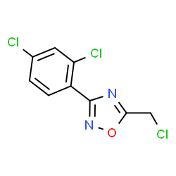 ChemSpider 2D Image | 5-(Chloromethyl)-3-(2,4-dichlorophenyl)-1,2,4-oxadiazole | C9H5Cl3N2O