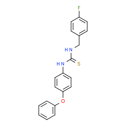 ChemSpider 2D Image | 1-(4-Fluorobenzyl)-3-(4-phenoxyphenyl)thiourea | C20H17FN2OS