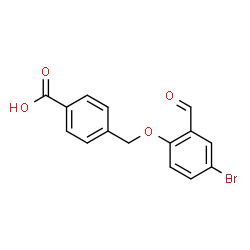 ChemSpider 2D Image | 4-[(4-Bromo-2-formylphenoxy)methyl]benzoic acid | C15H11BrO4