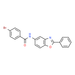 ChemSpider 2D Image | 4-Bromo-N-(2-phenyl-1,3-benzoxazol-5-yl)benzamide | C20H13BrN2O2