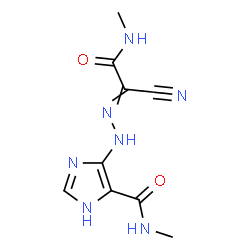 ChemSpider 2D Image | 4-{2-[1-Cyano-2-(methylamino)-2-oxoethylidene]hydrazino}-N-methyl-1H-imidazole-5-carboxamide | C9H11N7O2
