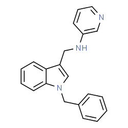 ChemSpider 2D Image | N-[(1-Benzyl-1H-indol-3-yl)methyl]-3-pyridinamine | C21H19N3