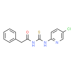 ChemSpider 2D Image | N-[(5-Chloro-2-pyridinyl)carbamothioyl]-2-phenylacetamide | C14H12ClN3OS