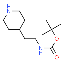 ChemSpider 2D Image | 4-(2-Boc-aminoethyl) piperidine | C12H24N2O2