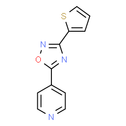 ChemSpider 2D Image | 4-[3-(2-Thienyl)-1,2,4-oxadiazol-5-yl]pyridine | C11H7N3OS