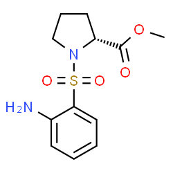 ChemSpider 2D Image | Methyl 1-[(2-aminophenyl)sulfonyl]-D-prolinate | C12H16N2O4S