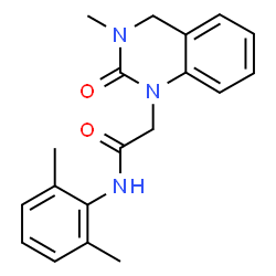 ChemSpider 2D Image | N-(2,6-Dimethylphenyl)-2-(3-methyl-2-oxo-3,4-dihydro-1(2H)-quinazolinyl)acetamide | C19H21N3O2