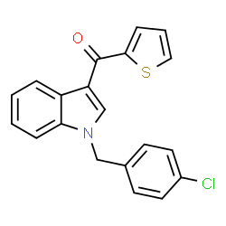 ChemSpider 2D Image | [1-(4-Chlorobenzyl)-1H-indol-3-yl](2-thienyl)methanone | C20H14ClNOS